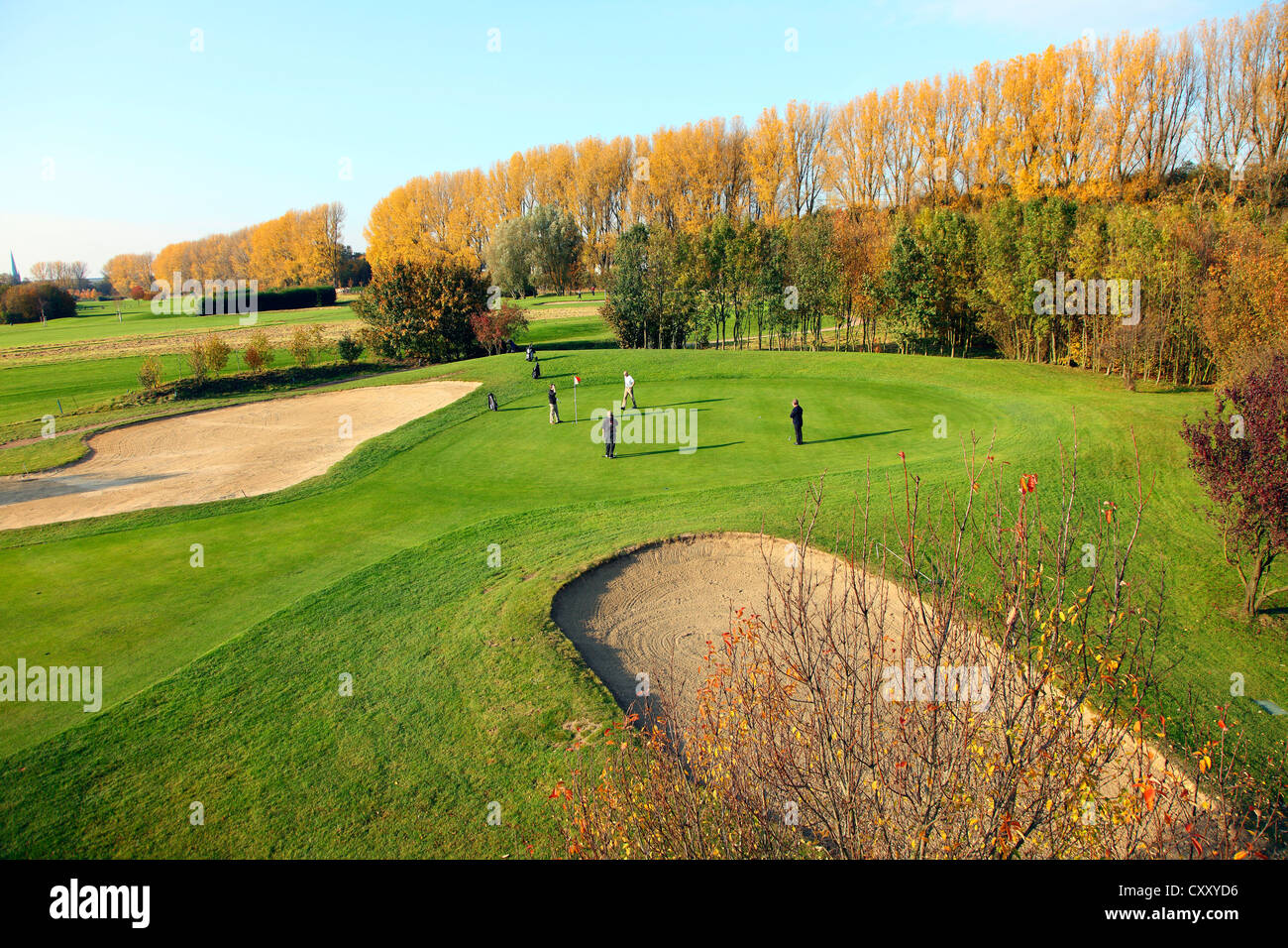 Schloss Horst golf course, lane 7, Par 3, Gelsenkirchen, Germany Stock Photo