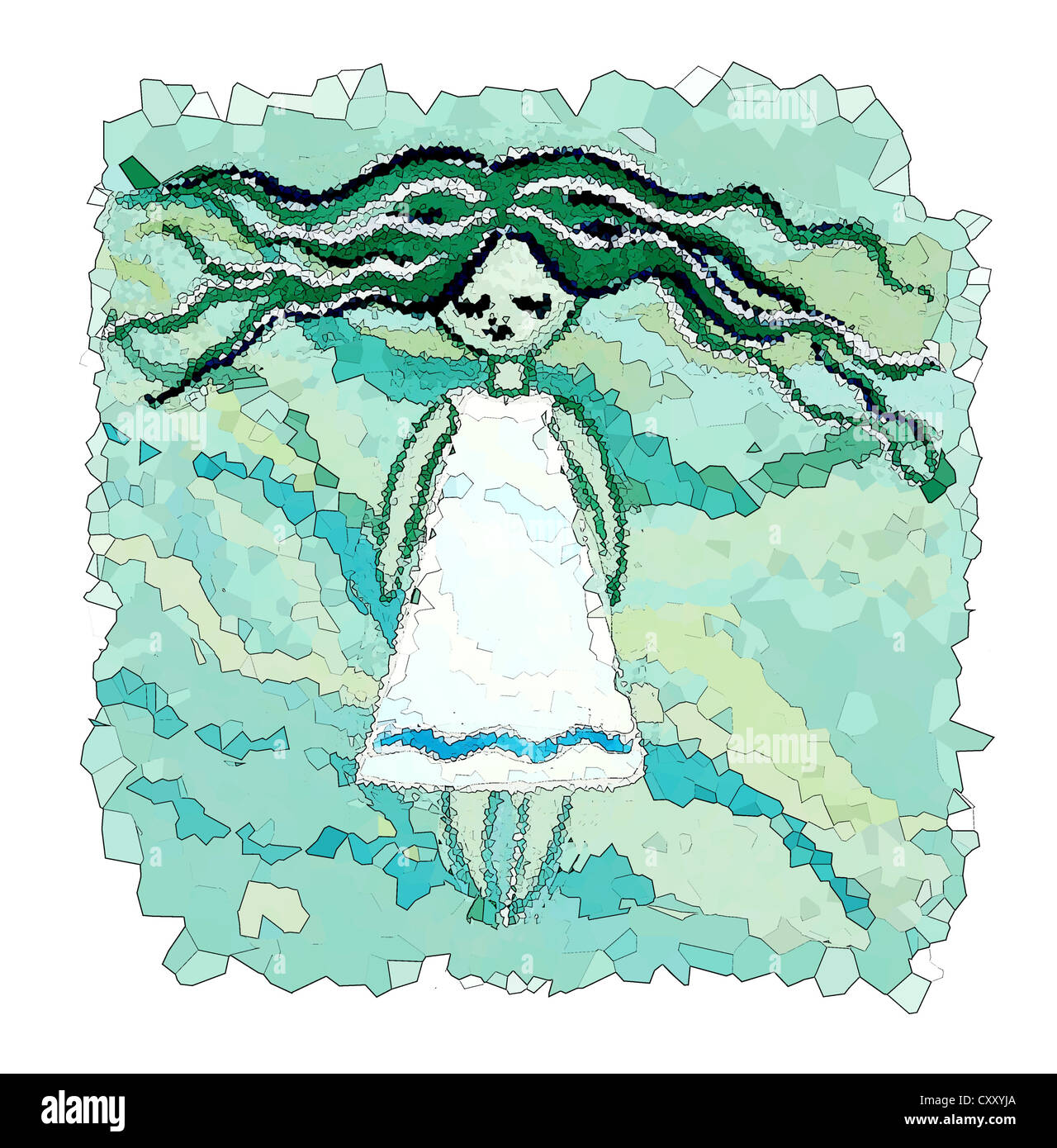Zodiac sign, Aquarius, horoscope, illustration Stock Photo
