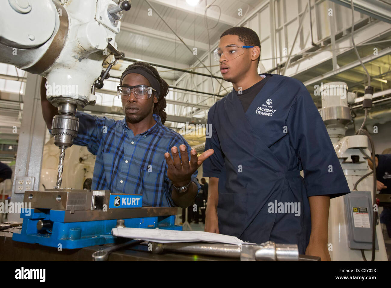 Job Training at Detroit's Machinist Training Institute Stock Photo - Alamy