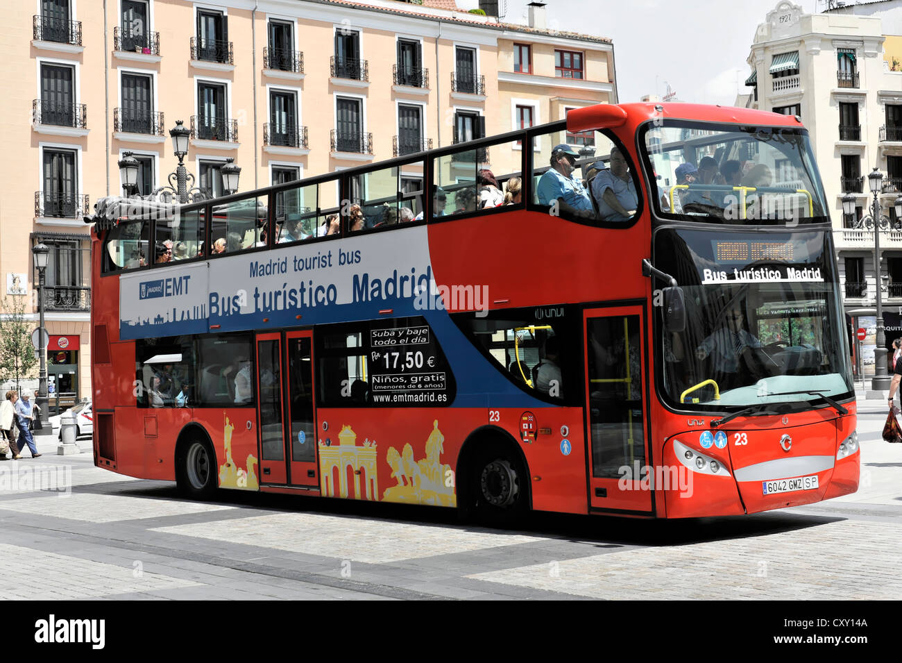Bus turistico Madrid, tourist bus, Madrid, Spain, Europe Stock Photo
