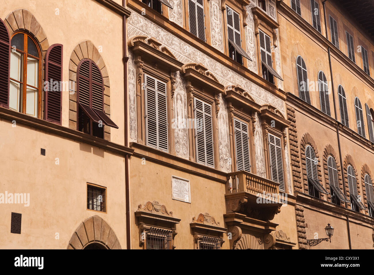 Typical building facade in Florence, Italy Stock Photo - Alamy