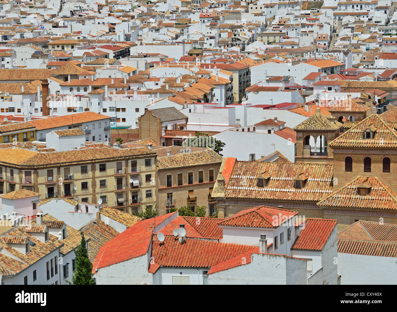 Spanish white town Antequera Stock Photo