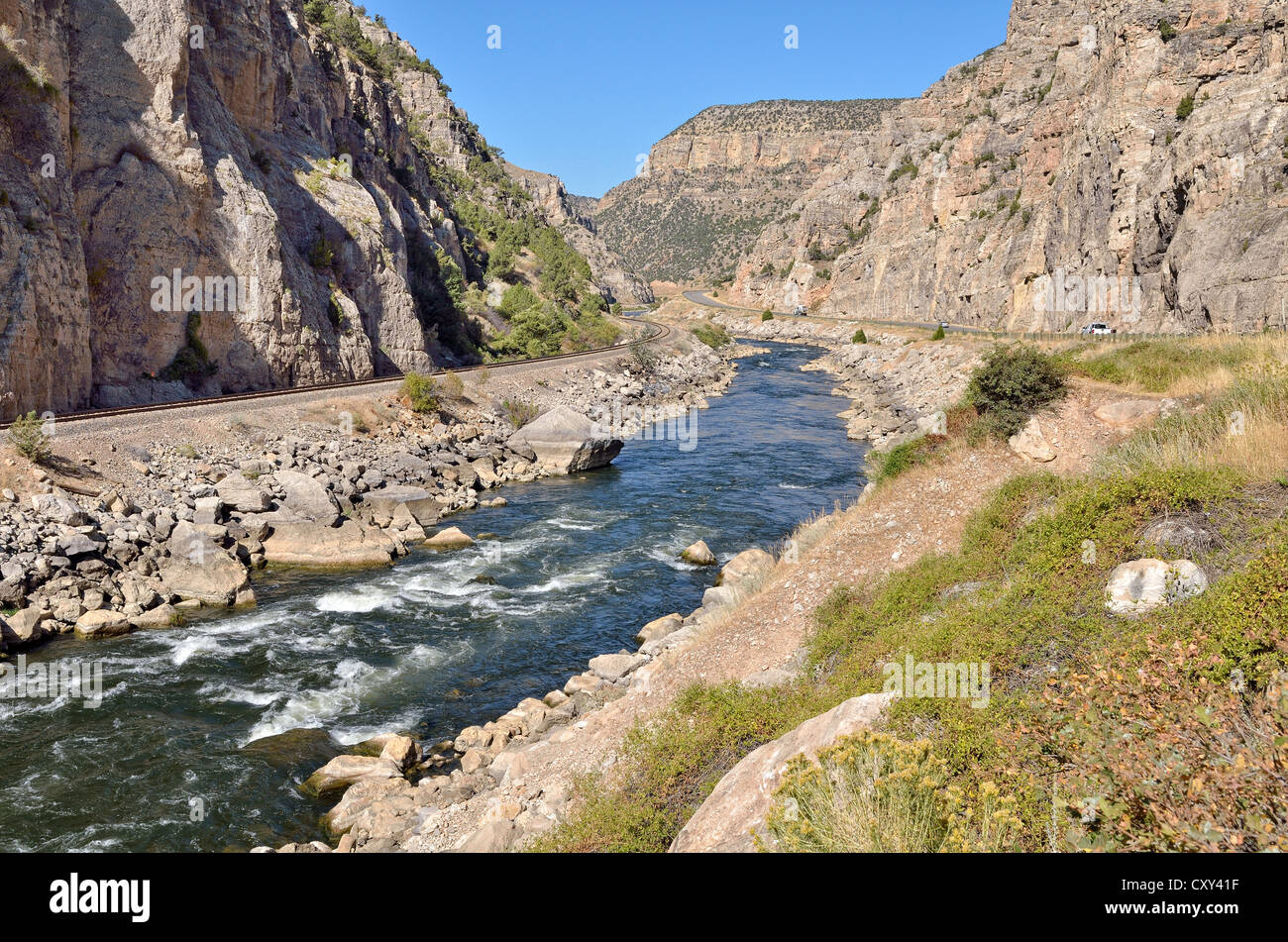 Wind River Canyon, Thermopolis, Wyoming, USA Stock Photo Alamy
