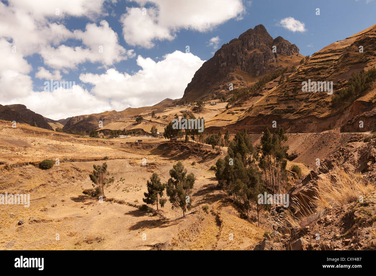 Typical Andean Landscape In Ecuadorian Cordillera Horizontal Stock Photo
