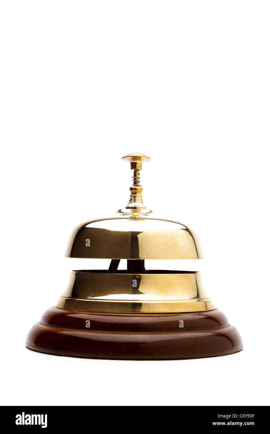 Hotel bell, reception desk Stock Photo