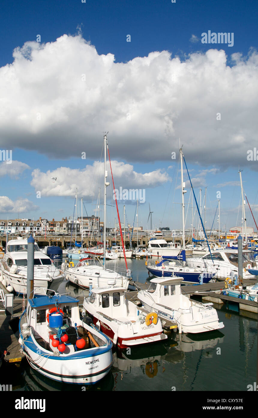 Harbour Marina Lowestoft Suffolk England UK Stock Photo Alamy