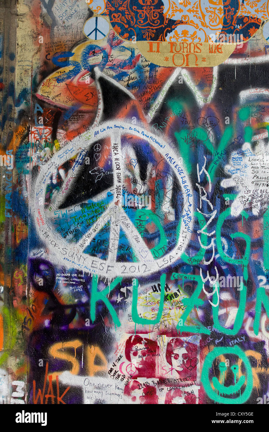John Lennon Wall in Prague Czech Republic Stock Photo Alamy