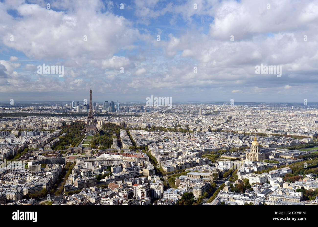 Paris and Eiffel Tower, Paris city, France Stock Photo