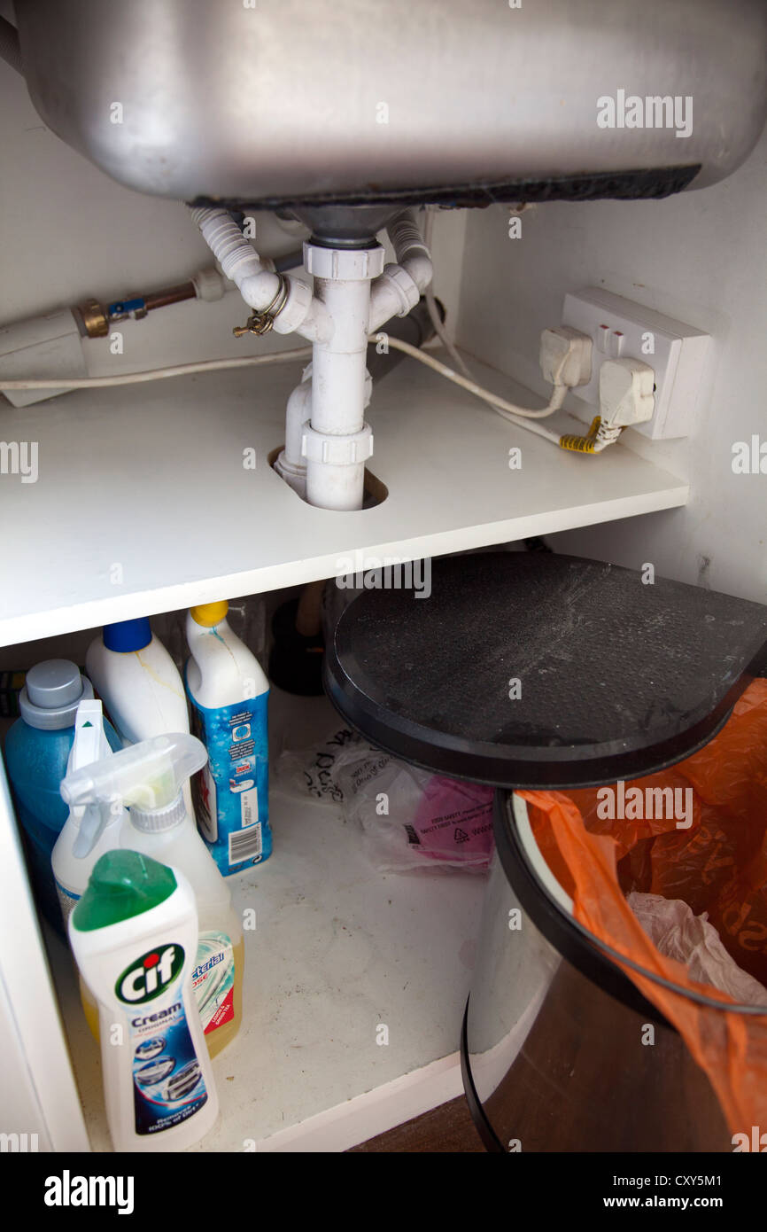 Underneath the Sink Stock Photo Alamy