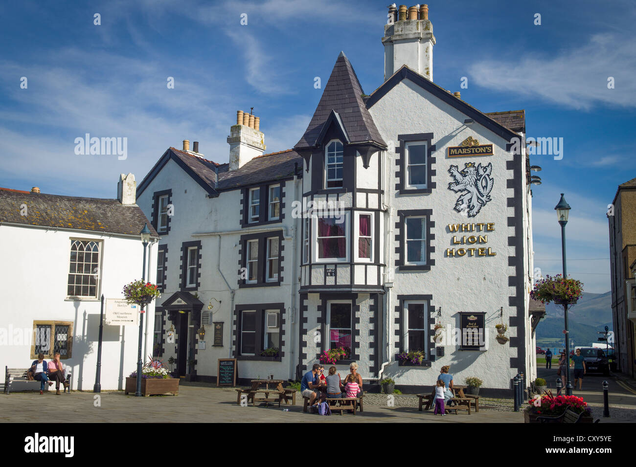 The White Lion Hotel in Beaumaris Anglesey North Wales UK Stock Photo ...