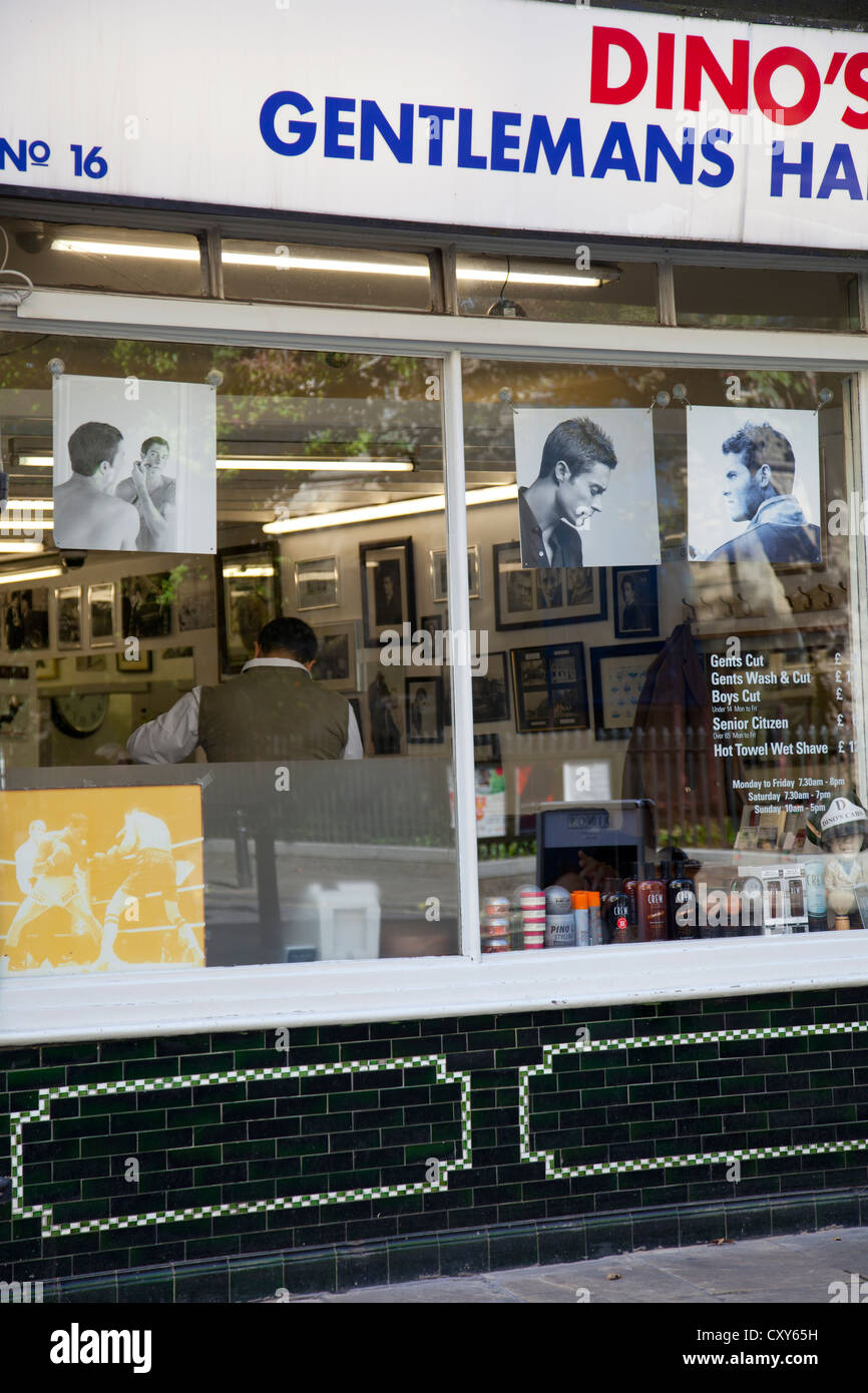 Gentleman S Hair Stylists On Jerdan Plc In London Sw6 Uk Stock