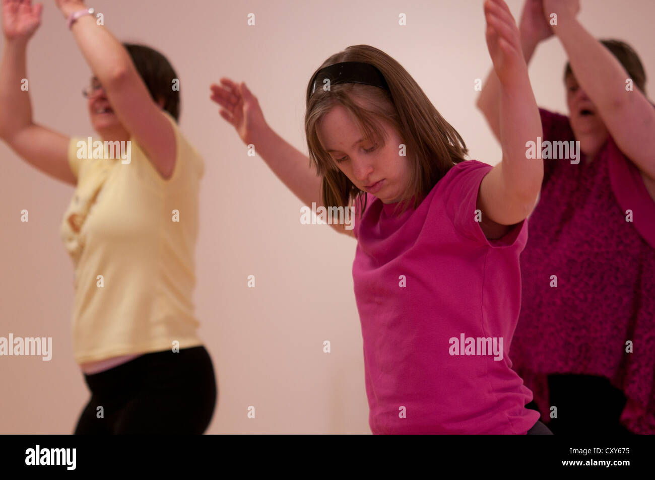 A Dance Class At A Day Centre For Adults With Learning Difficulties 
