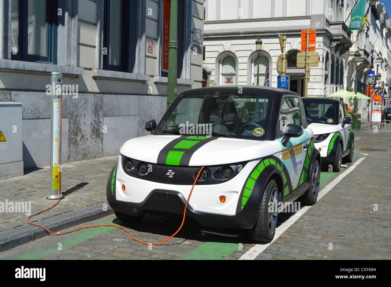 Zen Car, Electric hire car, Brussels, Belgium, Europe, European Union