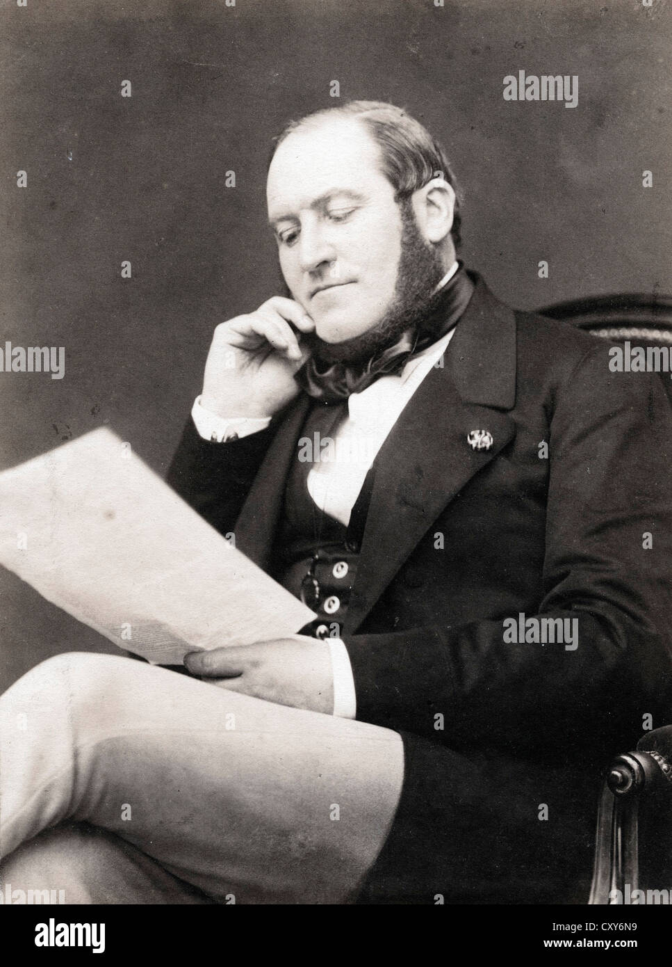 Baron Georges Eugène Haussmann, ca 1860, by Pierre Petit Stock Photo