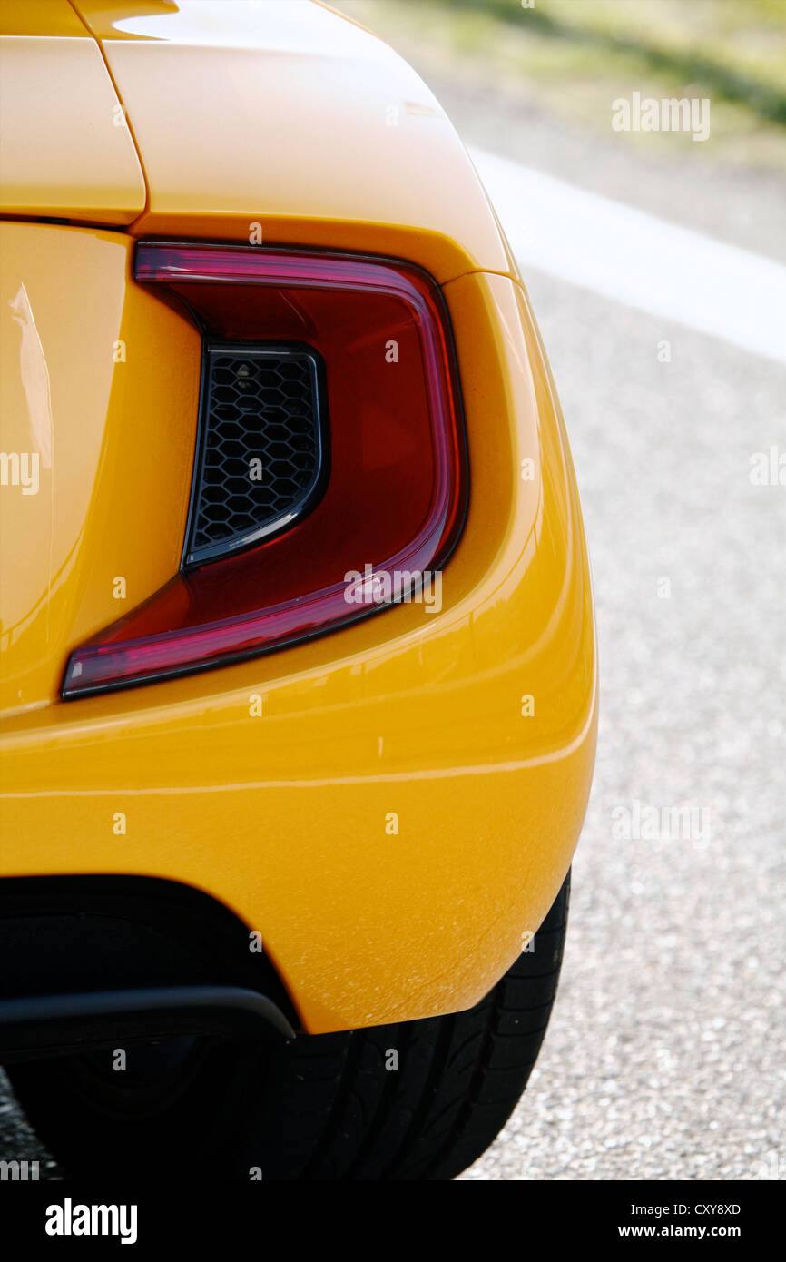 Rear tailight of sports concept car Stock Photo