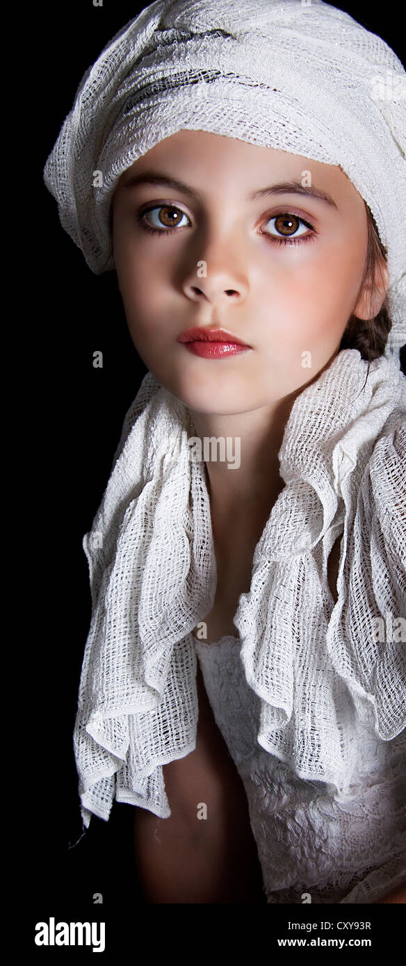 Young girl wearing head scarf Stock Photo Alamy