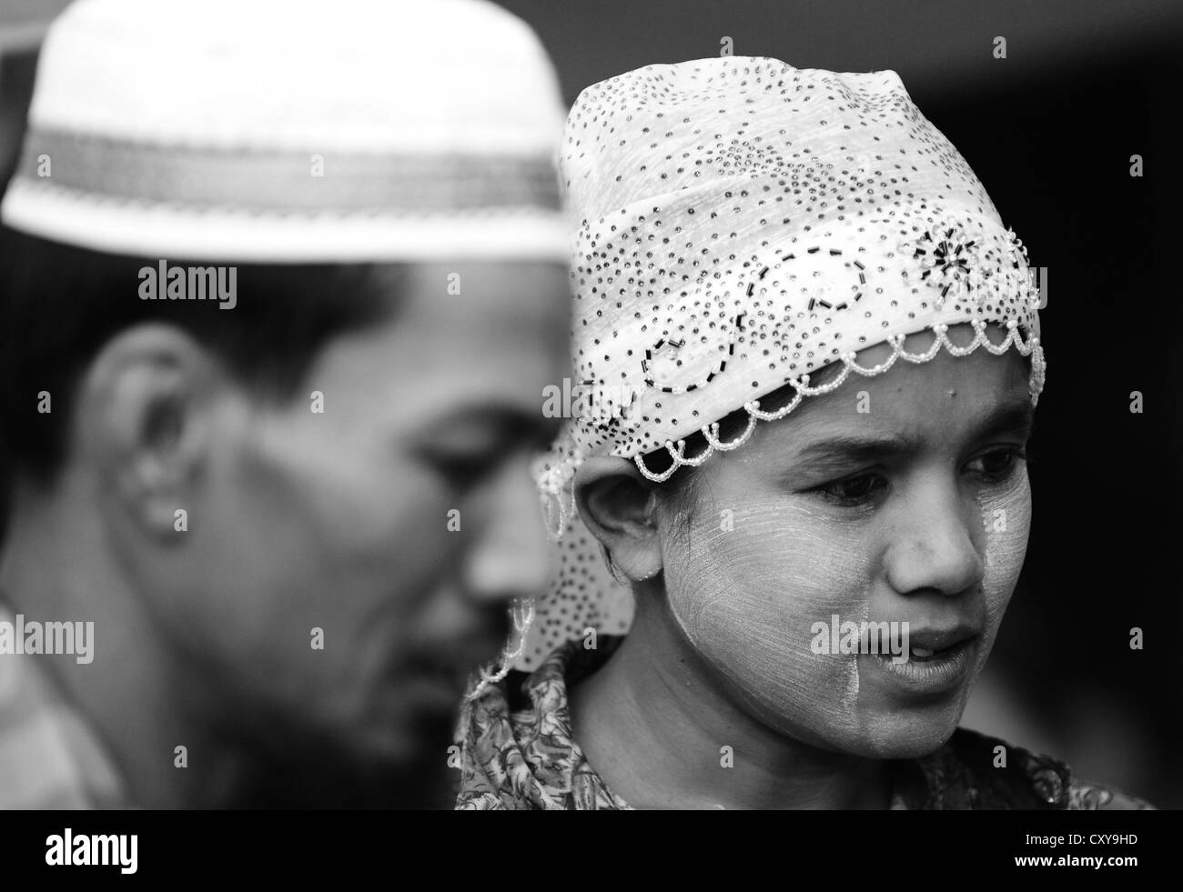 A Muslim Burmese couple. Stock Photo