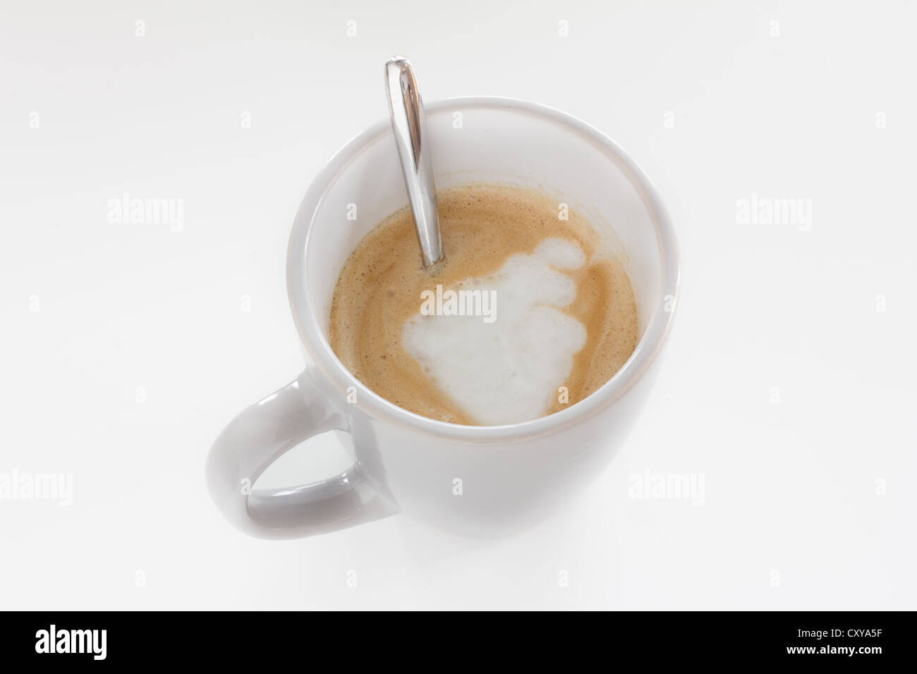 home made caffe latte - Stock Image