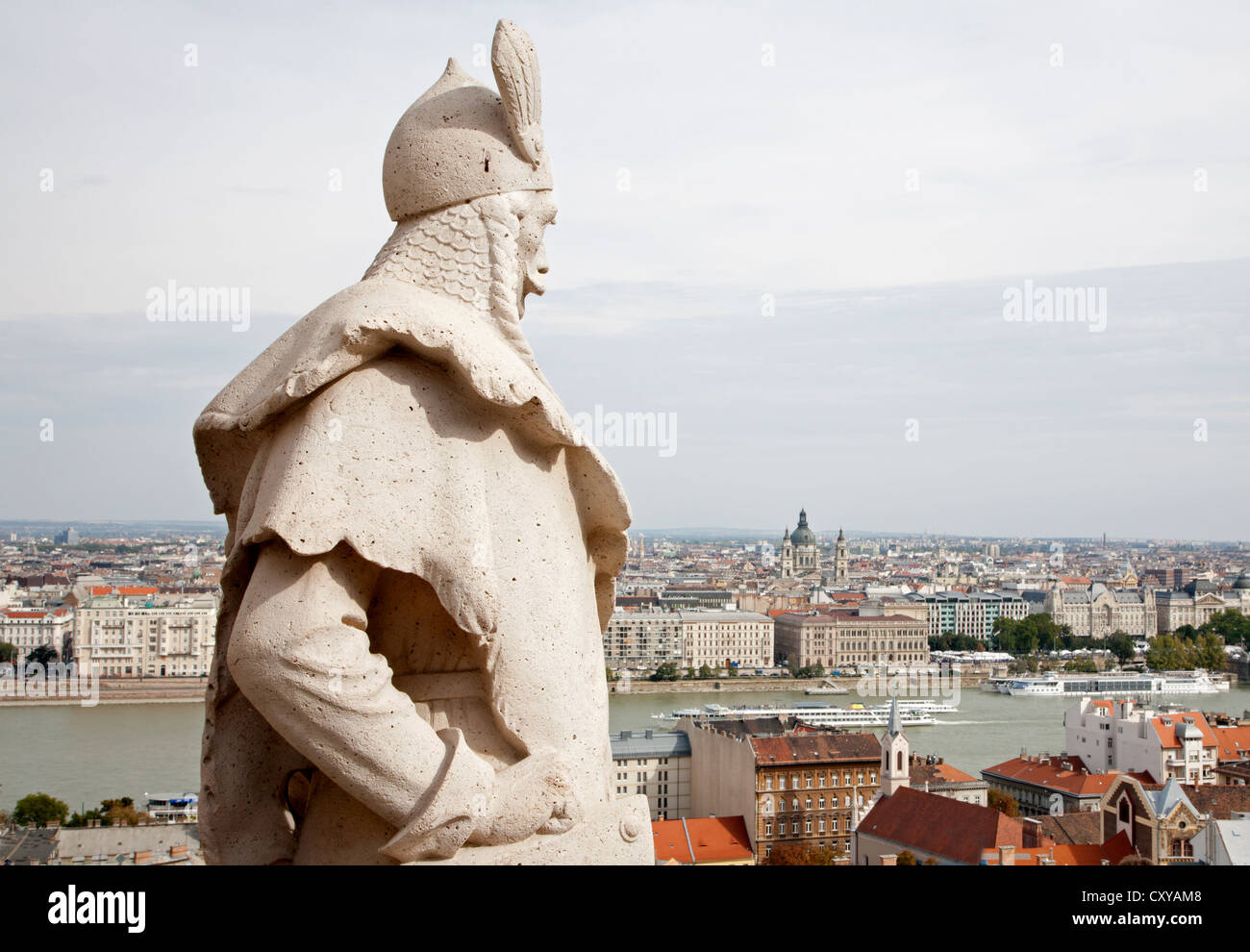 Budapest - outlook from Fisher bastion Stock Photo