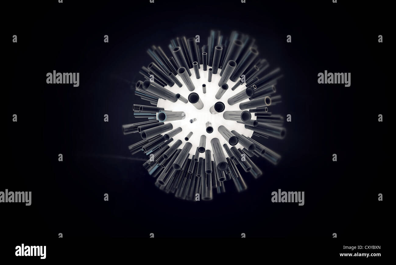 virus isolated on black background Stock Photo - Alamy