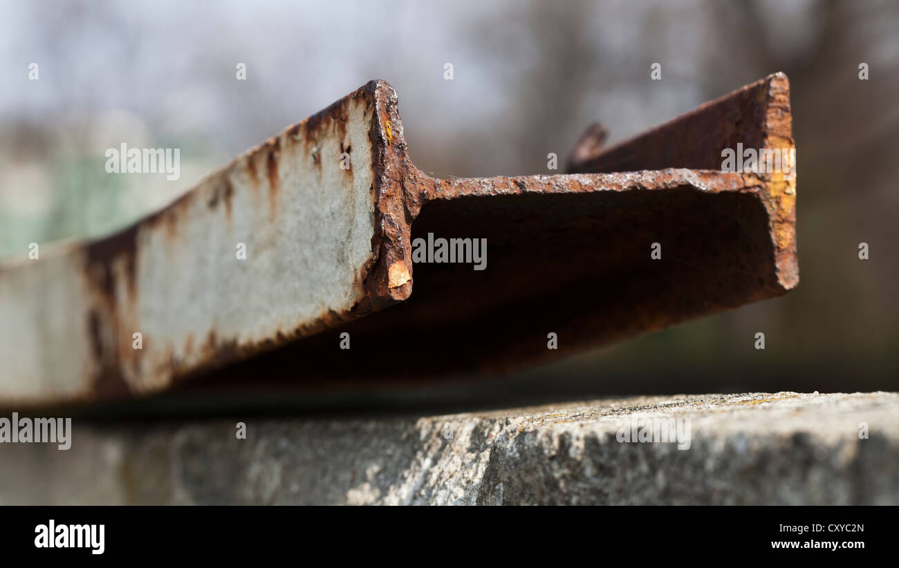 Rusted steel beam, detailed view, Berlin Stock Photo Alamy