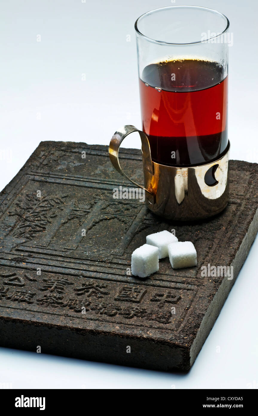 tea with teabrick of Mongolia Stock Photo Alamy