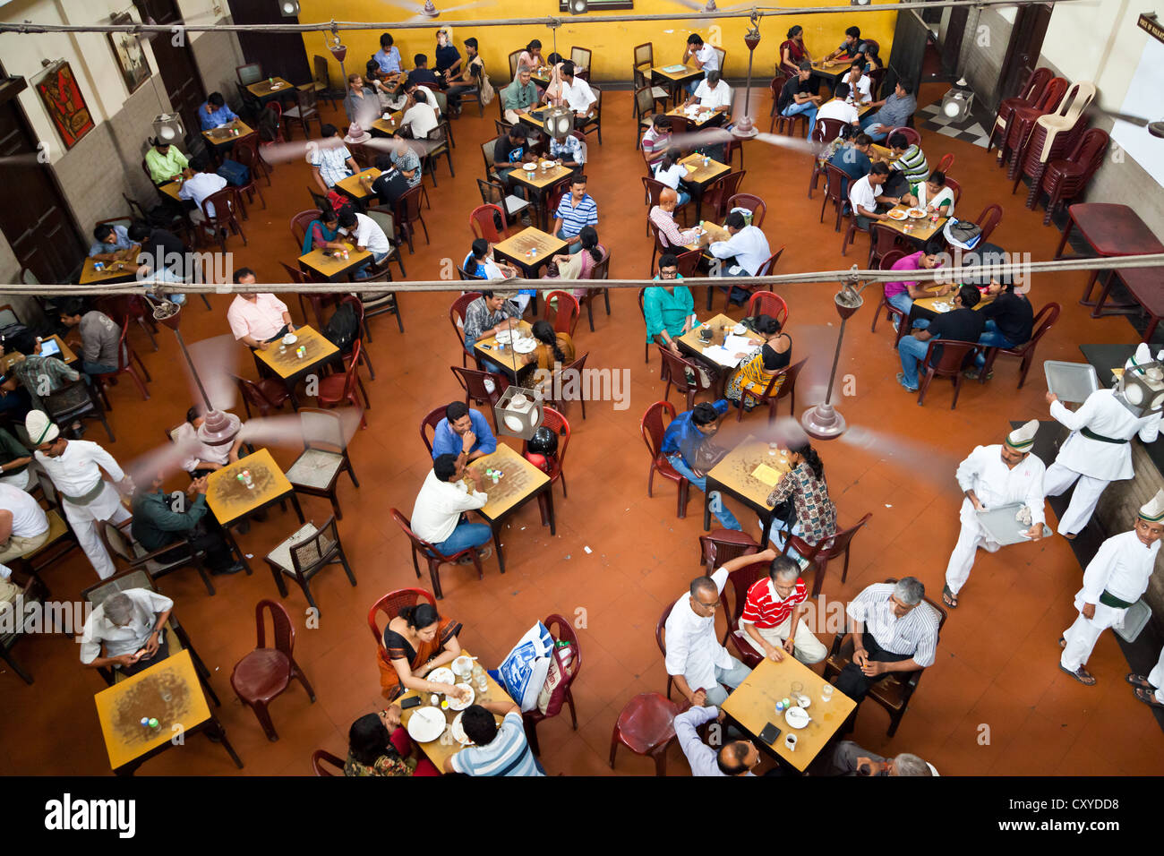 View into the Indian Coffee House in College Street in Kolkata, India Stock Photo