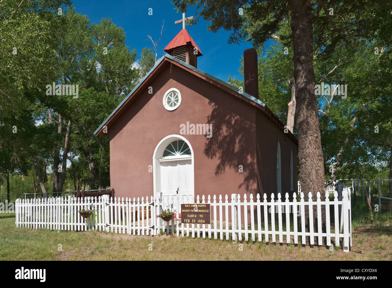 New Mexico, Rayado, Holy Child Chapel near Philmont Scout Ranch Stock Photo