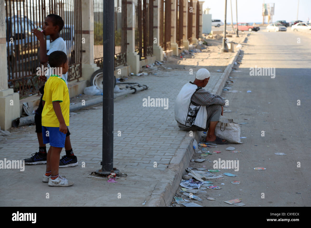 Libya, Benghazi, kids Stock Photo