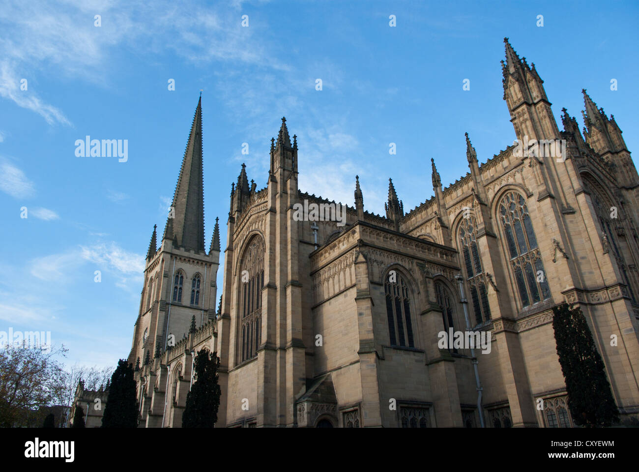 Wakefield Cathedral, or the Cathedral Church of All Saints Stock Photo