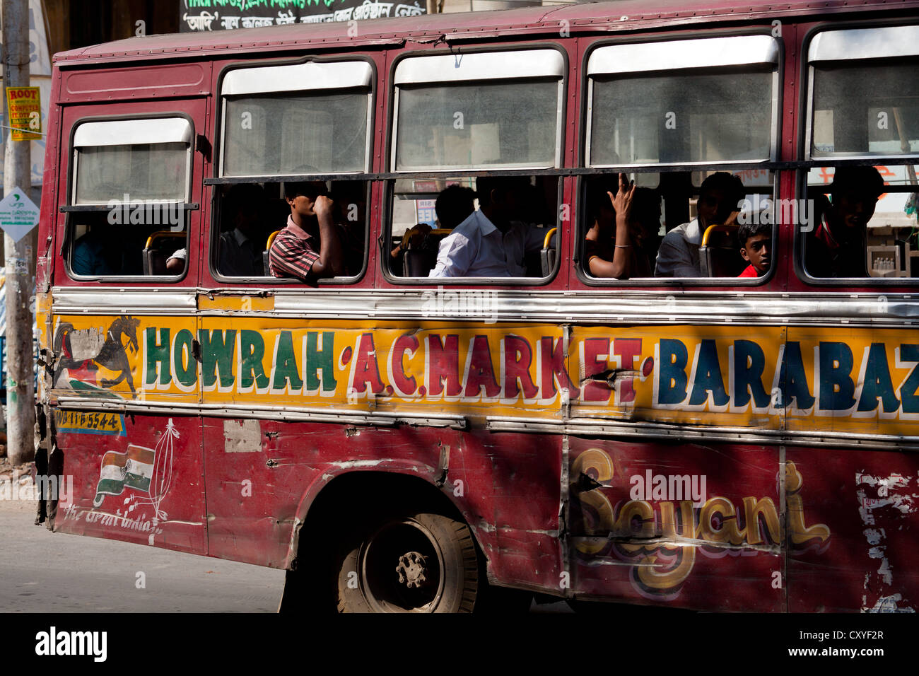 Bus in Kolkata, India Stock Photo