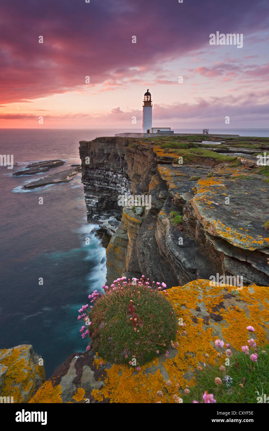 Noup Head Lighthouse, Westray, Orkney Isles Stock Photo
