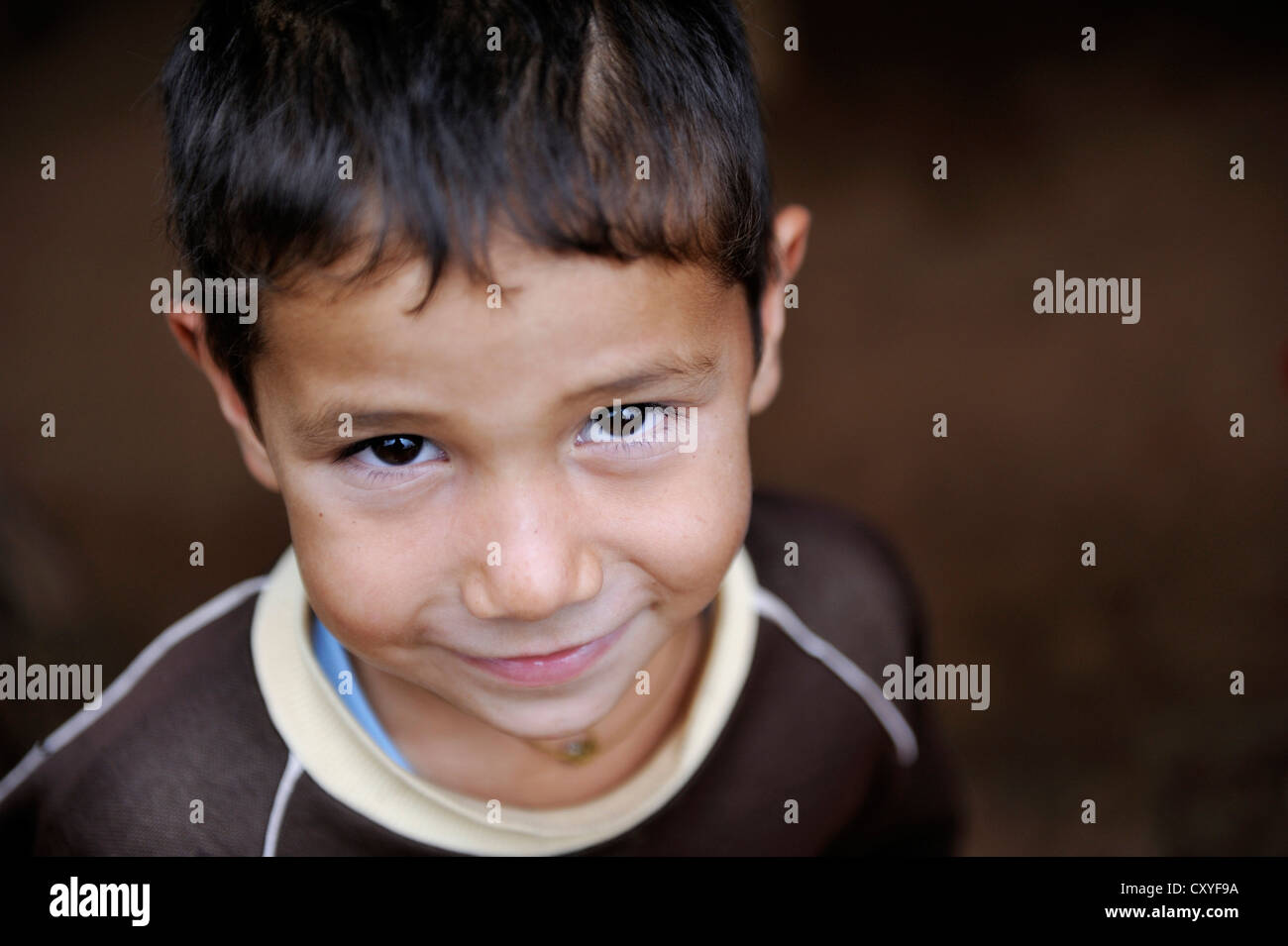 Boy, portrait, Comunidad Martillo, Caaguazu, Paraguay, South America Stock Photo