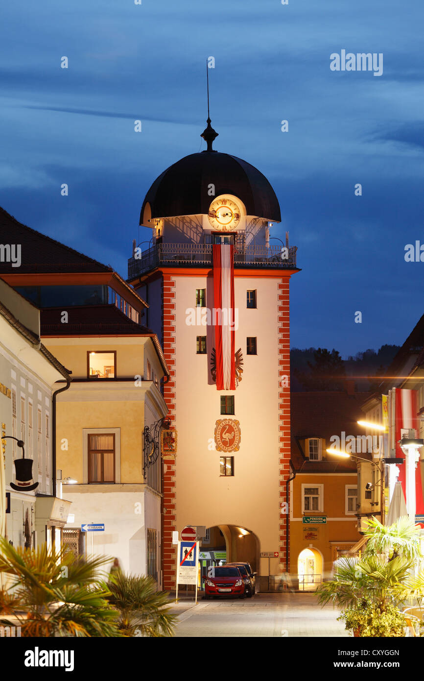 Mautturm tower, also known as Schwammerlturm tower, Leoben, Upper Styria, Styria, Austria, Europe, PublicGround Stock Photo
