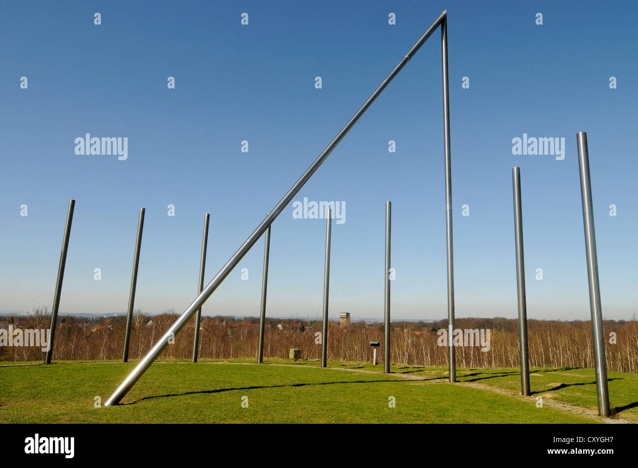 Sundial, art installation, Schwerin stockpile, spoil tip, Route of
