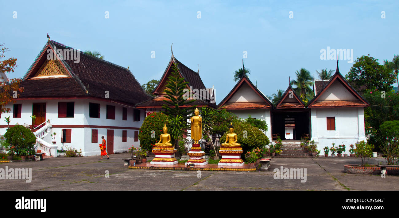 A view of typical living quarters for monks in Luang Prabang, Laos