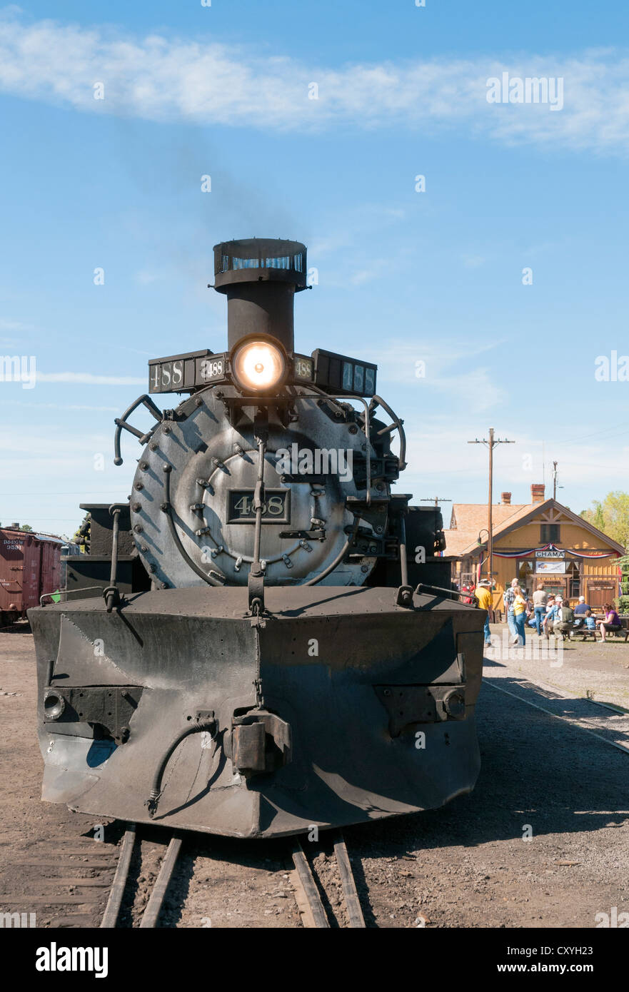 New Mexico, Chama, Cumbres & Toltec Scenic Railroad, steam locomotive ...