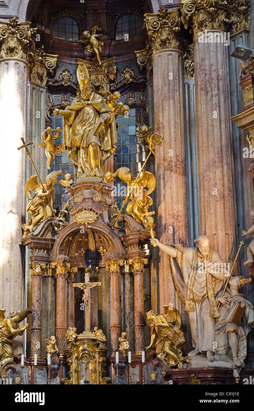Altar of St. Nicholas Orthodox church, Mala Strana, Prague, Czech Republic, Europe Stock Photo