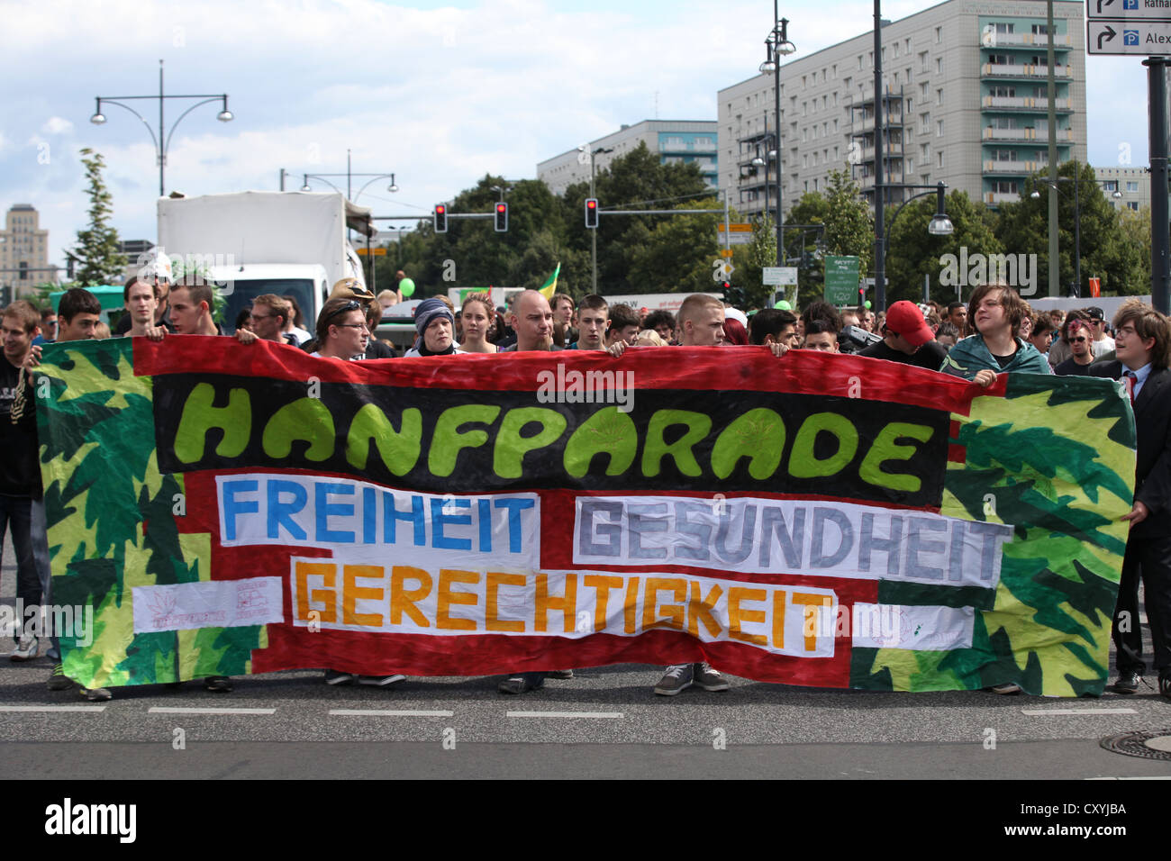Hemp Parade for the legalisation of cannabis, Berlin Stock Photo