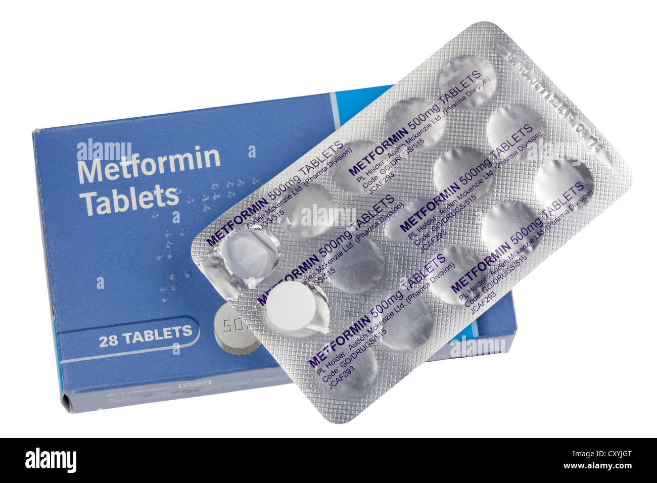 Metformin Tablets Stock Photo