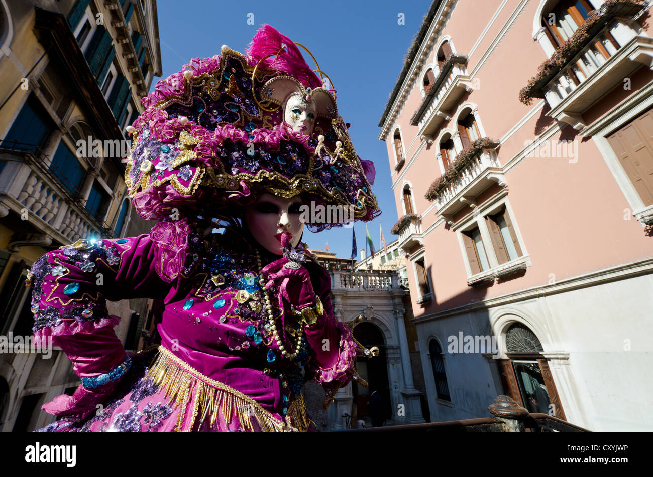 Venetian mask, Carnevale, carnival in Venice, Veneto, Italy, Europe Stock Photo