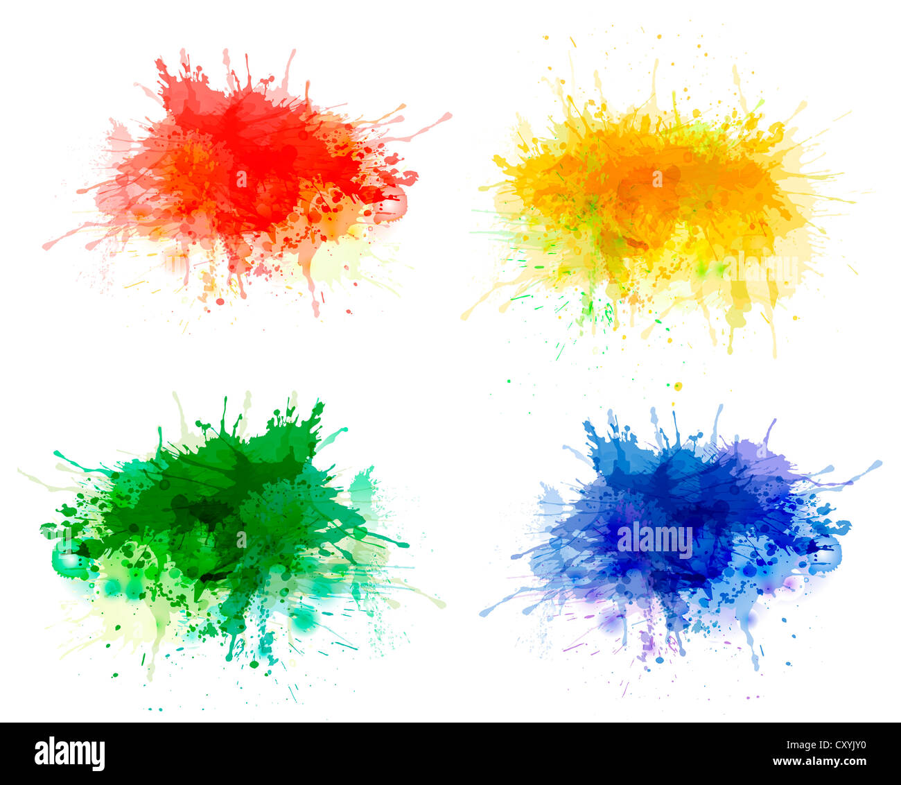 Collection of colorful abstract watercolor backgrounds. Vector Stock ...