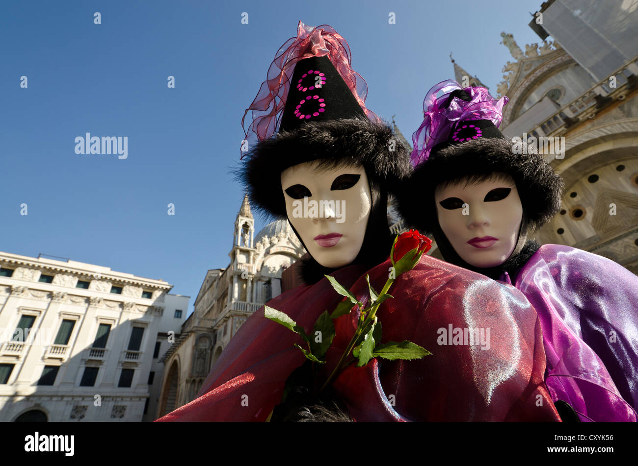 Venetian masks, Carnival of Venice, Venice, Veneto, Italy, Europe Stock Photo