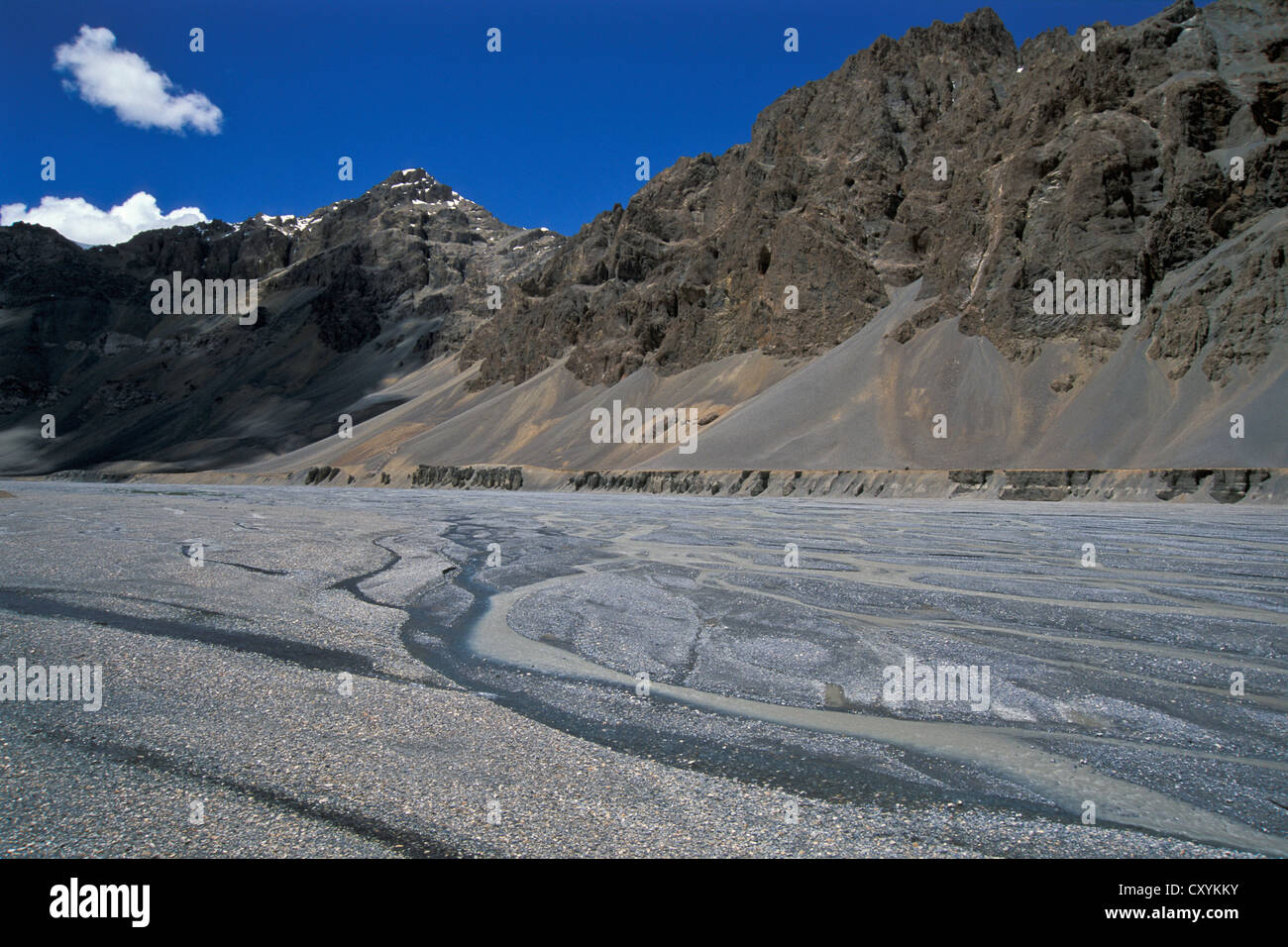 Pare or Pare Chhu Valley near Dutung, near the Tibetan border, Kibber-Karzok-Trek, Himachal Pradesh, Indian Himalayas Stock Photo