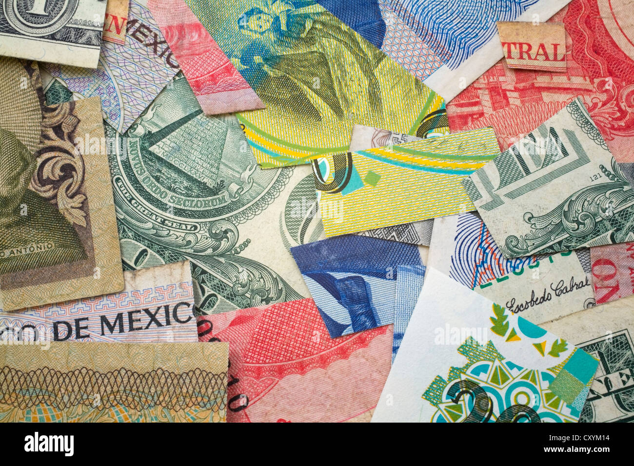 Assorted money notes hi-res stock photography and images - Alamy