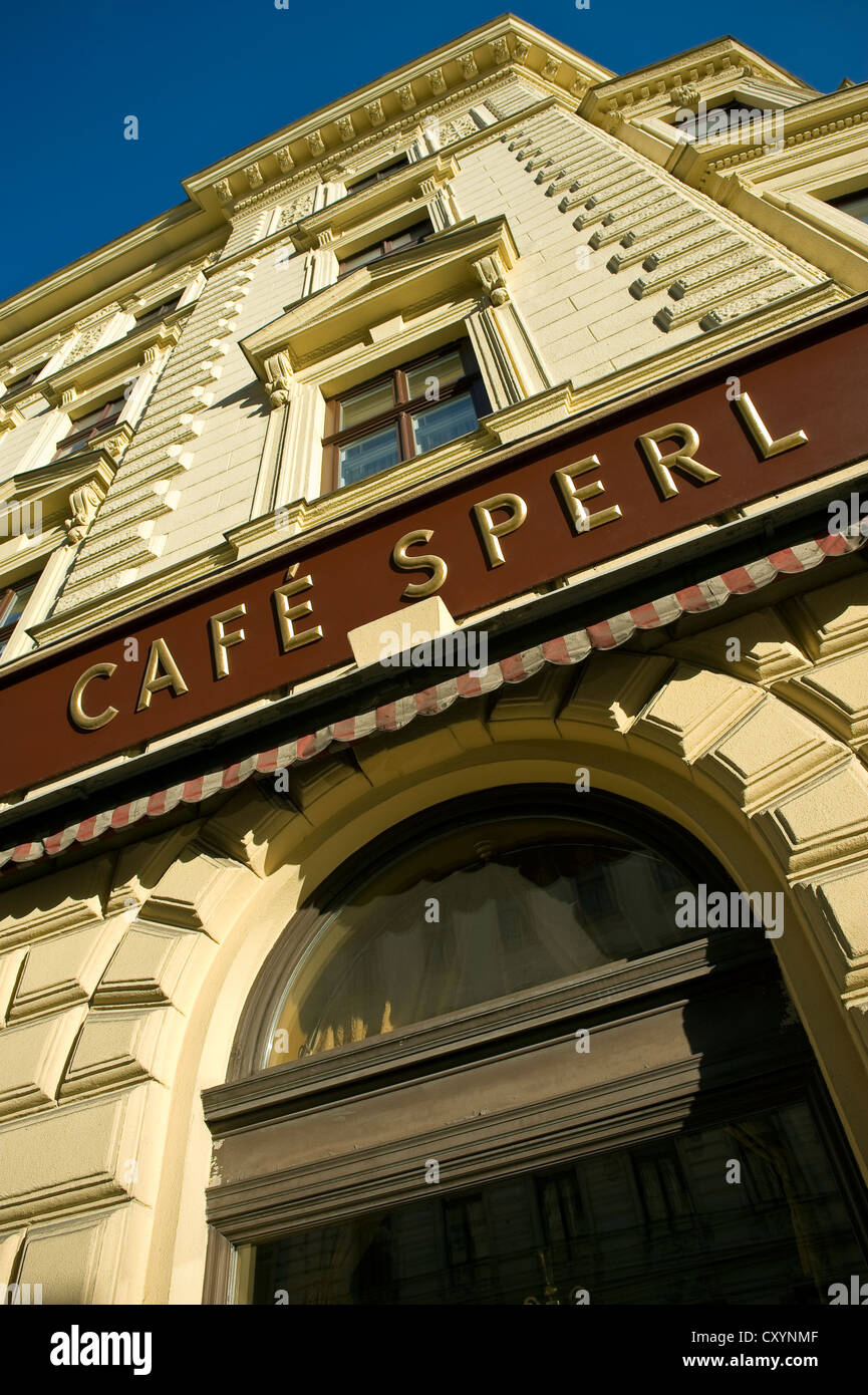 Cafe Sperl, a typical traditional Viennese cafe in central Vienna, Austria Stock Photo