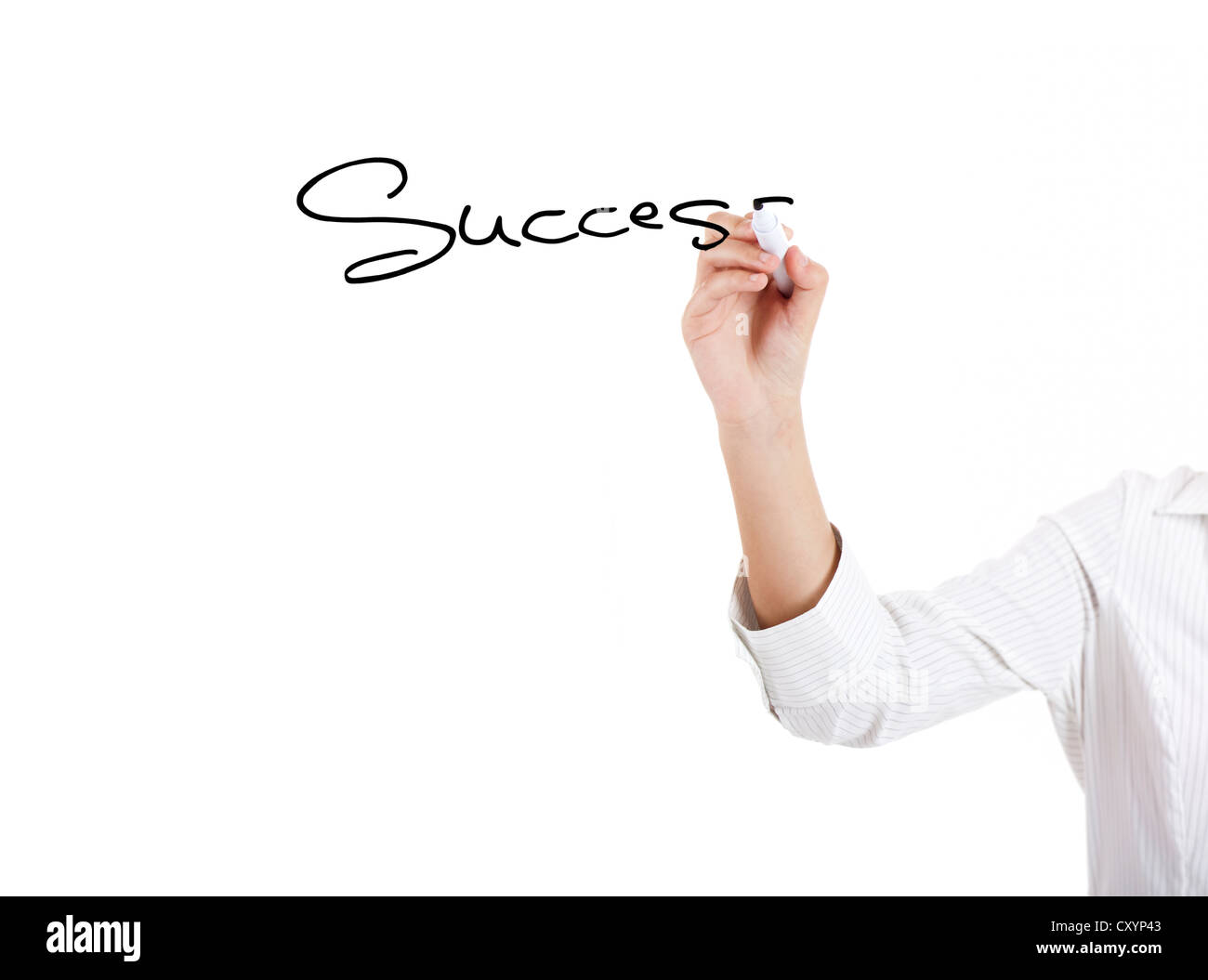 Young businesswoman woman drawing the word success Stock Photo