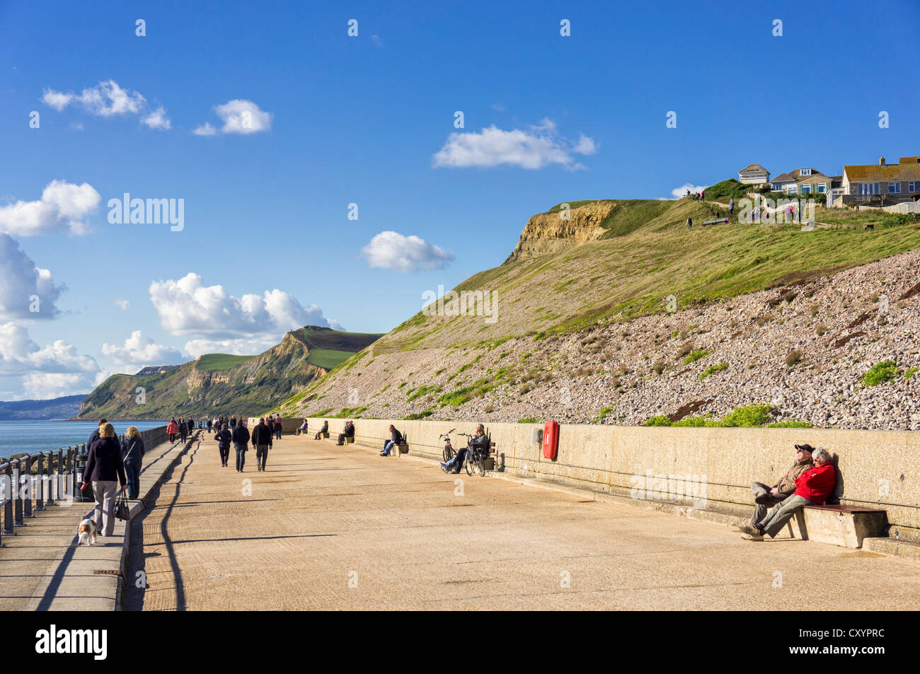 West Bay promenade, Dorset, UK Stock Photo