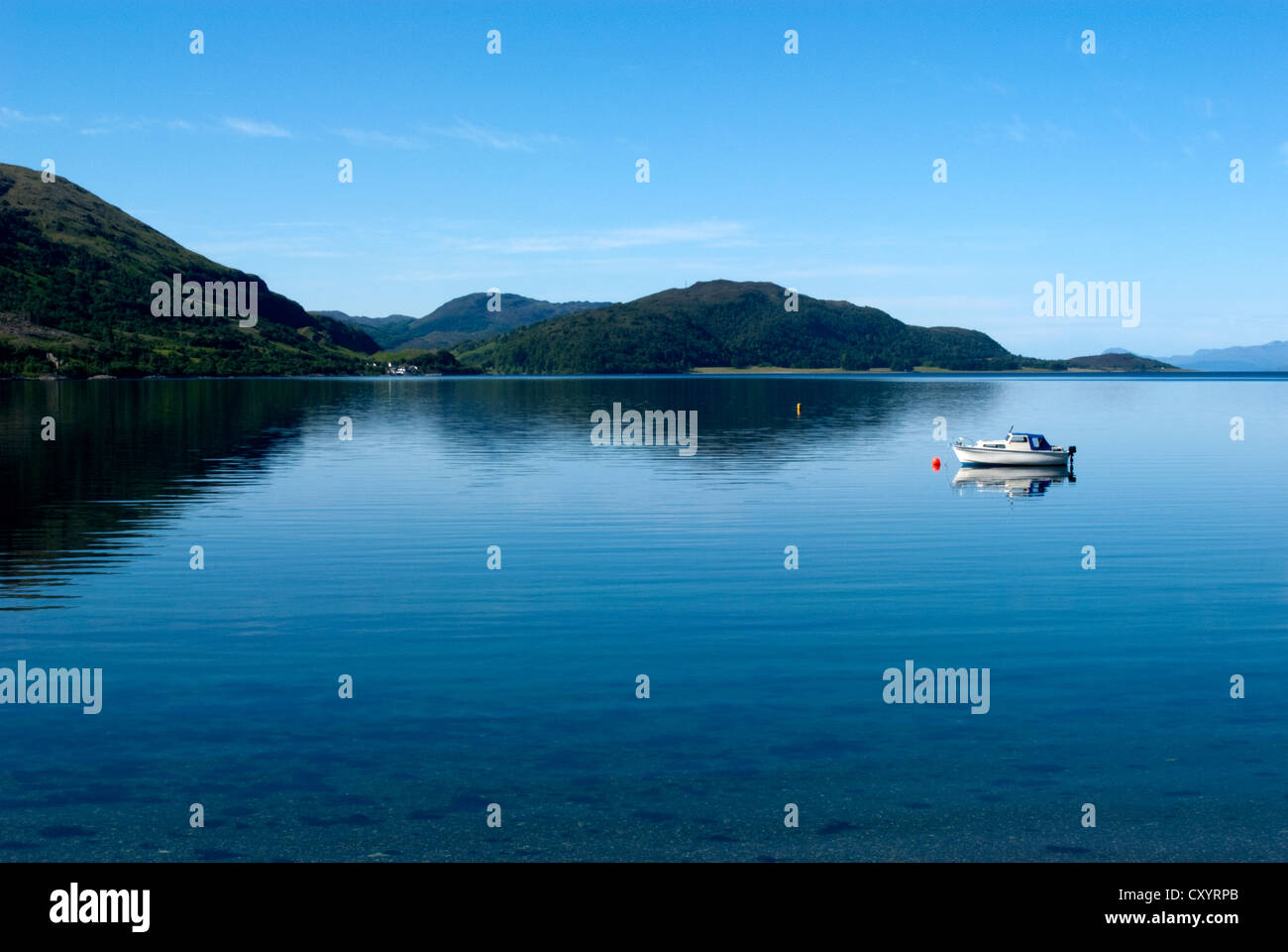 Scotland - Onich, West Coast Highlands, Boat, Water, Stock Photo