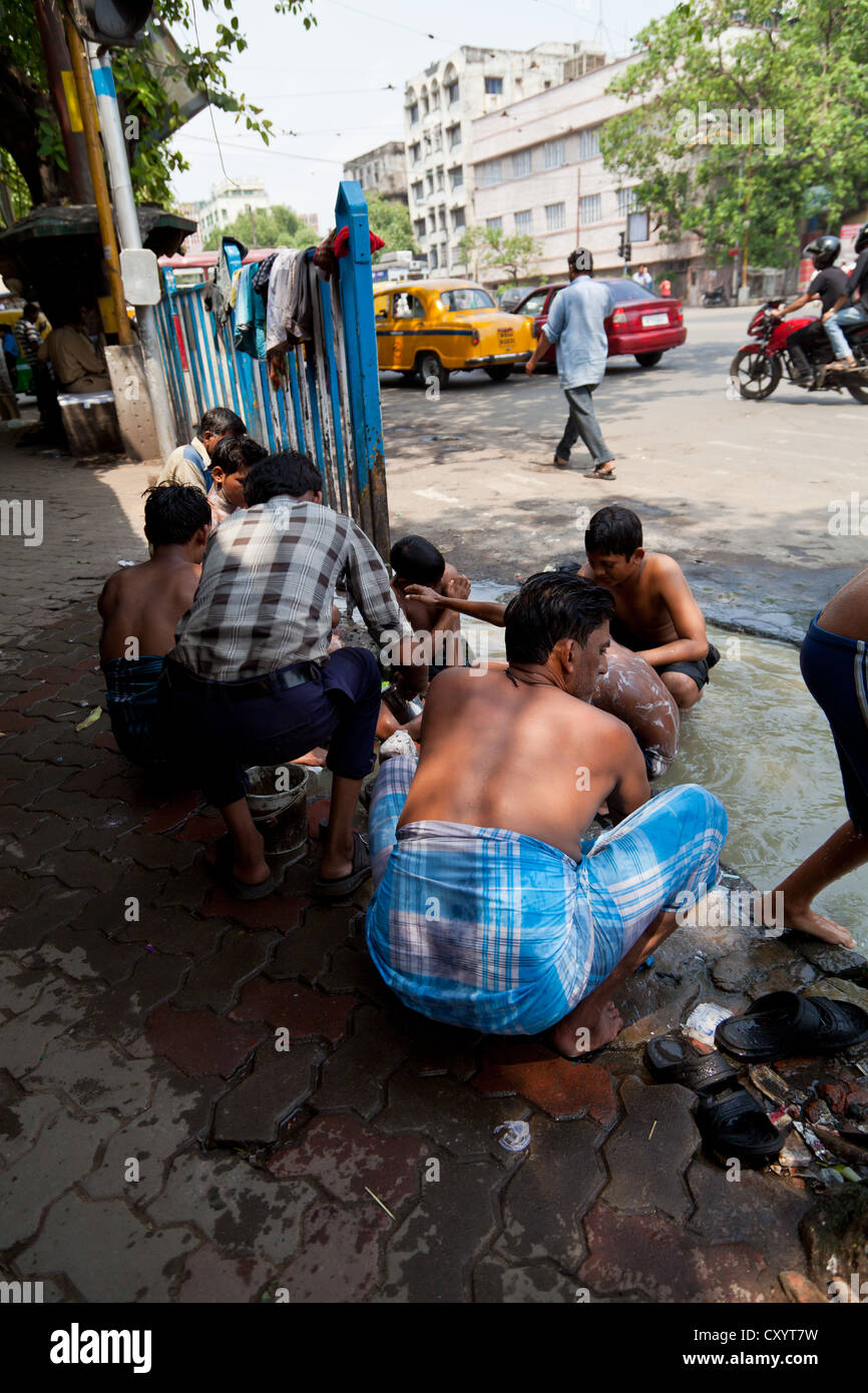 Public Washing Place in the Street in Kolkata, India Stock Photo Alamy